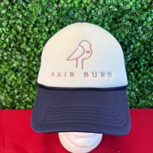 Rair Burd Adult Snapback Trucker Hat Navy And White